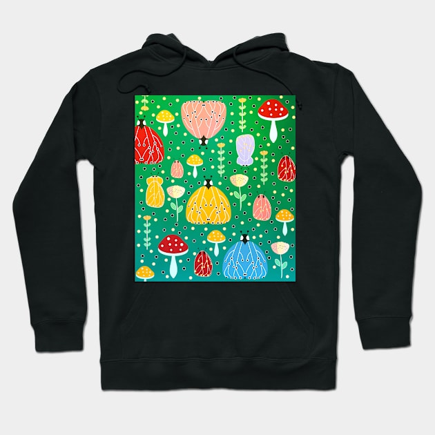 Colorful bugs and moths Hoodie by cocodes